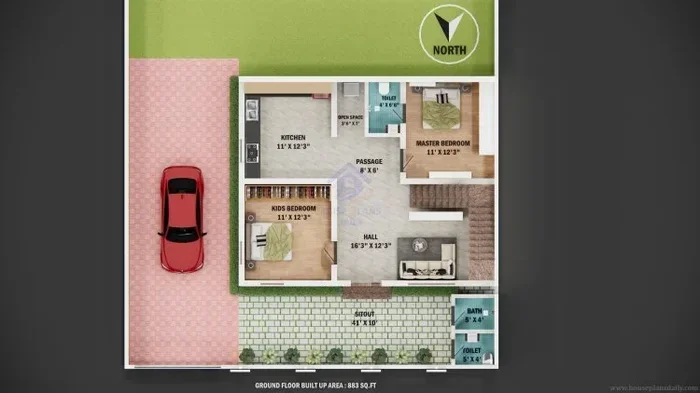 20 36 House Plan With Car Parking Ideas For Your Home
